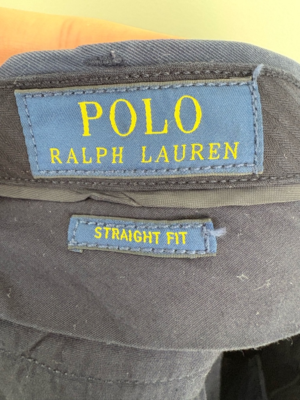 POLO RALPH LAUREN Navy Chino Pima Cotton Straight Shorts Mens 34 Preppy Summer - Picture 3 of 5